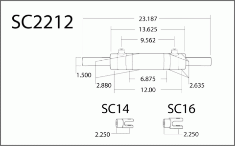 Double Ended XD Steering Cylinder Kit for Full Hydraulic Steering Systems, 2.5 Inch X 8.0 Inch X 1.50 Inch Rod PSC Performance Steering Components