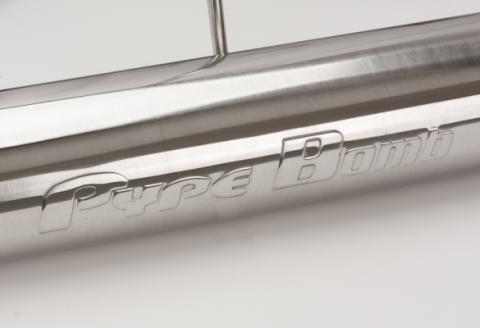 Pype Bomb Series Axle Back Exhaust System 11-14 Mustang V6 Split Rear Dual Exit 4 in Polished Tips Hardware Not Incl Polished 304 Stainless Steel Pypes Exhaust