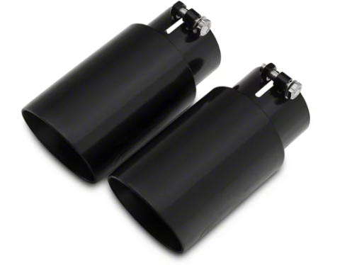 Axle Back Exhaust 15-23 Mustang V6 and Ecoboost Split Rear Dual Exit 3 in Black Tips Hardware Included Polished 304 Stainless Steel Pypes Exhaust