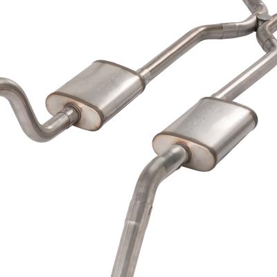 1965-70 Chevy Impala  H-Pipe Crossmember Back Exhaust 409 SS Rear Exit Turbo Pro Mufflers Pypes Performance Exhaust