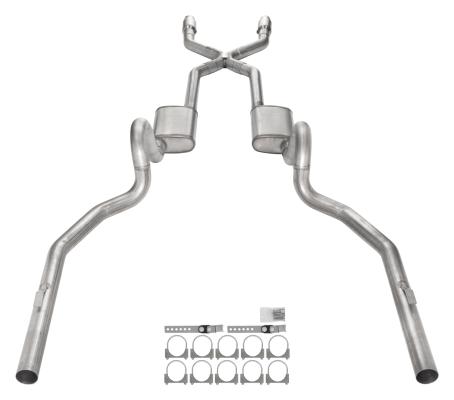1978-88 3 Inch GM G-Body Non SS Crossmember Back w/ Xpipe Violator Muffler Exhaust System SGG913VE
