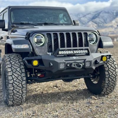 Mid Front Bumper With Winch Plate For 18-25 Jeep Wrangler JL 2-4 Door 20-25 Gladiator