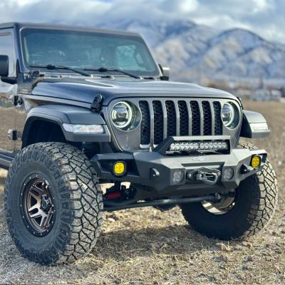 Mid Front Bumper With Winch Plate For 18-25 Jeep Wrangler JL 2-4 Door 20-25 Gladiator