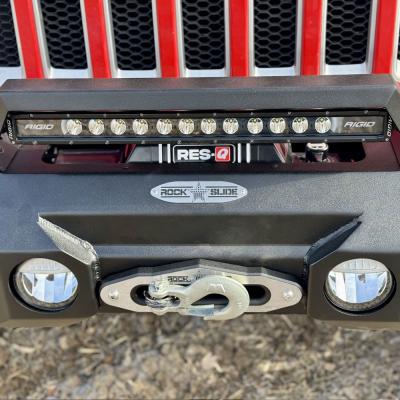 Mid Front Bumper With Winch Plate For 18-25 Jeep Wrangler JL 2-4 Door 20-25 Gladiator