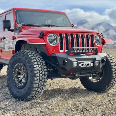 Shorty Front Bumper With Winch Plate For 18-25 Jeep Wrangler JL 2-4 Door 20-25 Gladiator