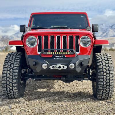Shorty Front Bumper With Winch Plate For 18-25 Jeep Wrangler JL 2-4 Door 20-25 Gladiator