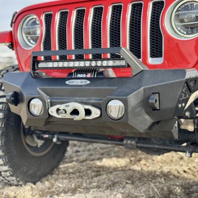 Shorty Front Bumper With Winch Plate For 18-25 Jeep Wrangler JL 2-4 Door 20-25 Gladiator