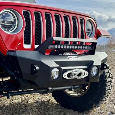 Shorty Front Bumper With Winch Plate For 18-25 Jeep Wrangler JL 2-4 Door 20-25 Gladiator