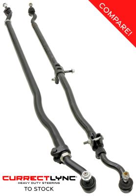 Currectlync Tie Rod 07-18 Wrangler JK Bolt-On 1 1/2 Inch Diameter Tube Construction Forged Tie Rod Ends Includes Jam Nuts And Adjusters RockJock 4x4