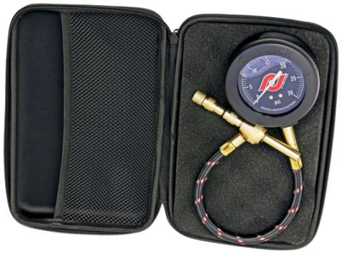 Elite Analog Tire Deflator 3 Inch Stainless Steel Liquid Filled Gauge Rubber Cover Zipper Case RockJock 4x4