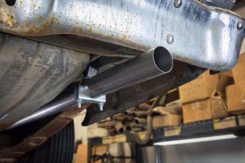 1966-71 Ford Fairlane 2.5 Inch X-Pipe Crossmember Back Rear Exit Exhaust Turbo Pro Mufflers Pypes Performance Exhaust