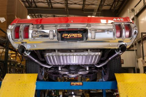 1968-72 Olds 442 Crossmember-Back Valance Exit Xpipe Street Pro Muffler SGA18S