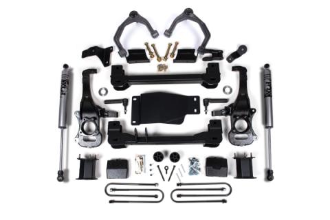 6 Inch Lift Kit For 2025 Silverado/Sierra 1500 Custom/LT/LTZ/PPV/RST/WT/Elevation/PRO/SLE/SLT 4WD 5 Inch Rear Block Spacer Front Fox 2.0 ADV Series Rear Shock Zone Offroad