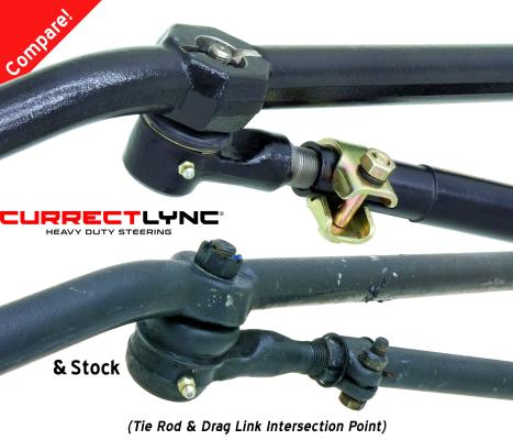 Currectlync Steering System 97-06 Wrangler TJ and LJ Unlimited/XJ/MJ Bolt-On Includes 1 1/4 Inch Diameter Tie Rod/Forged Drag Link HD Steering Stabilizer Shock Mounting Kit RockJock 4x4