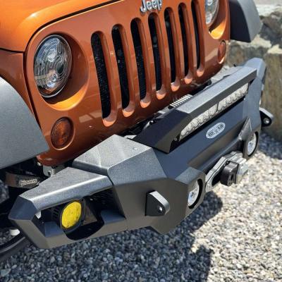 Appalachian Steel Mid Front Bumper With Winch Plate Wragnler JK Rock Slide Engineering