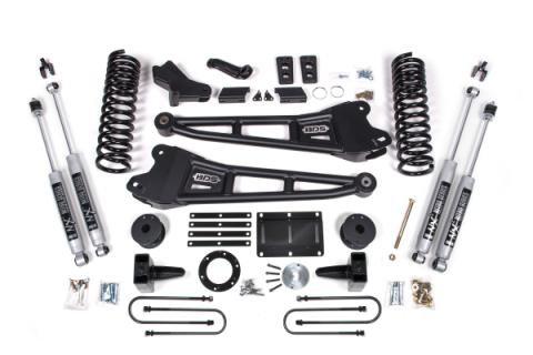 6 Inch Lift Kit w/ Radius Arm Ram 3500 w/ Rear Air Ride 13-18 4WD Diesel Fox 2.0 Performance Shocks