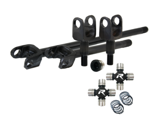 Dana 30 TJ/XJ/ZJ 27 Spline 4340 Chromoly USA Made Front Axle Kit HD U-Joints Revolution Gear