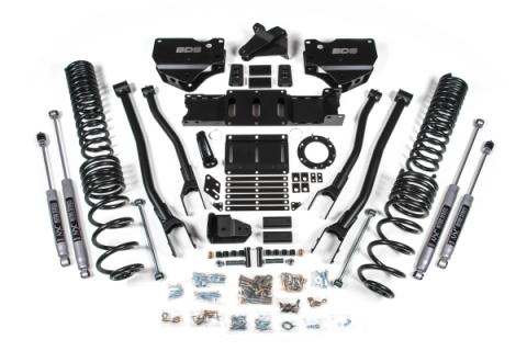 5.5 Inch Lift Kit w/ 4-Link Ram 2500 19-24 4WD Gas Fox 2.0 Performance Shocks