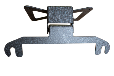 Jeep JL Hawse Fairlead License Plate Mount For 18-Pres Wrangler JL Black Aluminum Fishbone Offroad