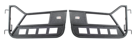 Jeep TJ Front Tube Doors 97-06 Wrangler TJ Black Textured Powdercoat Steel Fishbone Offroad