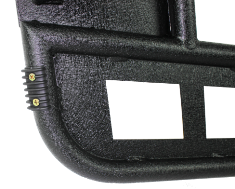 Jeep TJ Front Tube Doors 97-06 Wrangler TJ Black Textured Powdercoat Steel Fishbone Offroad