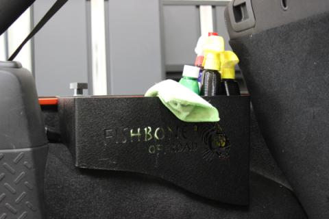 Jeep JK Wheel Well Storage Bins 07-18 Wrangler JK 4 DR Black Textured Powdercoat Steel Fishbone Offroad