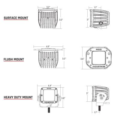 White D-Series Pro Diffused Flush Mount RIGID Industries