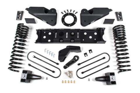 19-24 RAM 3500 4 Inch Radius Arm Bracket Gas 3 Inch Rear Block With Overload Adventure Shocks Zone Offroad