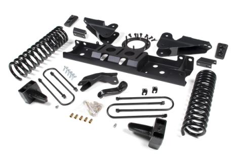19-24 RAM 3500 4 Inch Radius Arm Bracket Gas 2 Inch Rear Block With Overload Adventure Shocks Zone Offroad