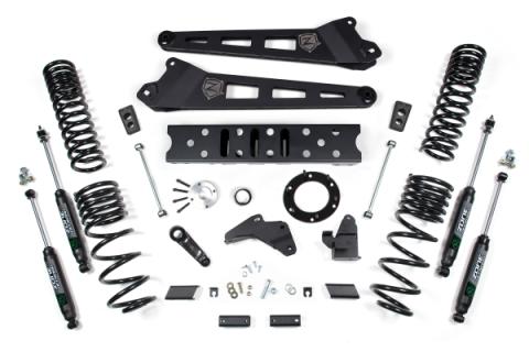 19-24 RAM 2500 6.5 Inch Radius Arm 4.5 Inch Rear Coils Diesel 6-Bolt T-Case Fox Adventure Shocks Zone Offroad