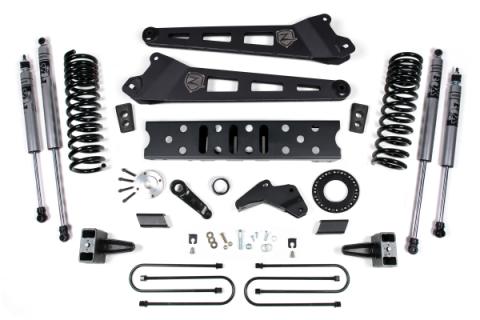19-24 RAM 3500 5.5 Inch Radius Arm 5 Inch Rear Block With Overload Gas 6-Bolt T-Case Fox Adventure Shocks Zone Offroad