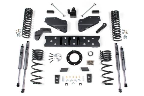 19-24 RAM 2500 5.5 Inch Radius Arm Bracket 4.5 Inch Rear Coil Gas 6-Bolt T-Case Fox Adventure Shocks Zone Offroad