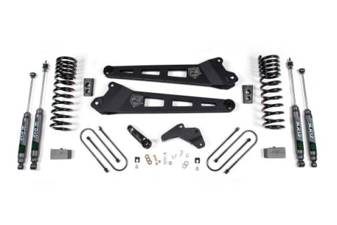 25-26 Ram 3500 (Diesel) 4 Inch Radius Arm Suspension Lift Kit, 2 Inch Rear Lift, Block W/O Overload - Nitro Shocks Zone Offroad