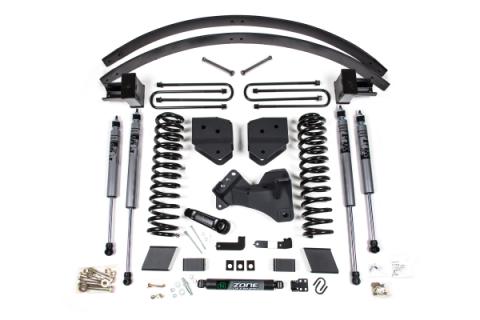 17-19 Ford F-250/F-350 Super Duty 6 Inch Lift Kit 3 Inch Rear Block Diesel 3 Leaf Main Fox Adventure Shocks Adventure Series Shocks Zone Offroad