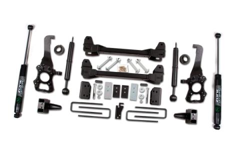 09-13 Ford F-150 2WD 6 Inch Kit 4 Inch Rear Block With Nitro Shocks Zone Offroad