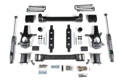 14-18 Silverado/Sierra 1500 2WD 4.5 Inch Alum/Stamped Arms Fox Adventure Shocks Zone Offroad