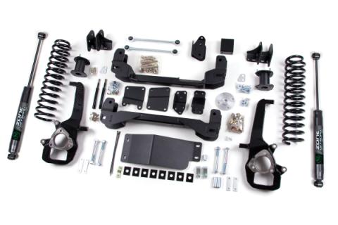 13-15 Dodge RAM 1500 6 Inch Front 3 Inch Rear Lift Height Strut Spacer Lift Kit With Nitro Shocks Zone Offroad