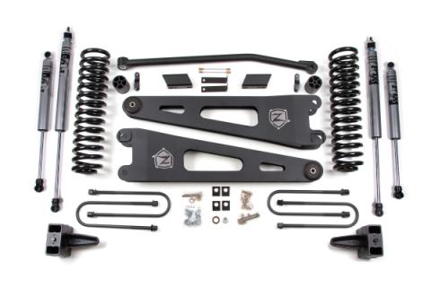 08-10 Ford F-250/F-350 Super Duty 4 Inch Radius Arm Lift Kit Gas Fox Adventure Shocks Zone Offroad
