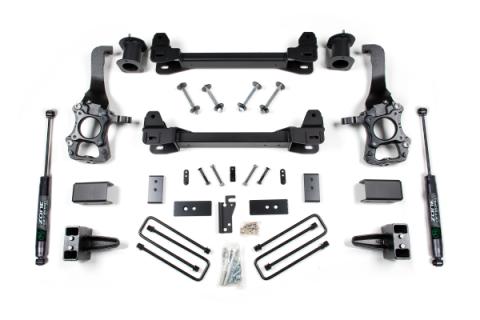 2014 F-150 2WD 6 Inch Lift Kit 4 Inch Rear Block With Nitro Shocks Zone Offroad