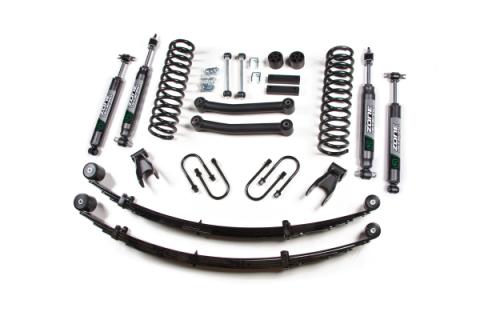 84-01 Jeep Cherokee XJ 4.5 Inch Lift Kit With Rear Springs Dana 35 Nitro Shocks Zone Offroad