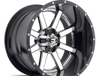 Aluminum Wheels 22X10 Maverick D260 6 On 135/6 On 139.7 Chrome/Gloss Black Lip 106.1 Bore -13 Offset Fuel Off Road Wheels