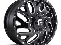 Dually Wheels 20X8.25 Triton Dually D581 8 On 165.1 Gloss Black Milled 121.5 Bore 105 Offset Mesh Spoke Front Dually Fuel Off Road Wheels