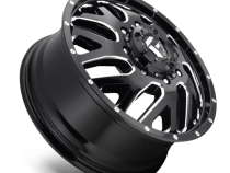 Dually Wheels 20X8.25 Triton Dually D581 8 On 165.1 Gloss Black Milled 121.5 Bore 105 Offset Mesh Spoke Front Dually Fuel Off Road Wheels
