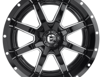 Aluminum Wheels 22X12 Maverick D610 5 On 114.3/5 On 127 Gloss Black/Milled 78.1 Bore -44 Offset Fuel Off Road Wheels