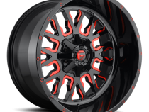 Aluminum Wheels 20X9 Stroke D612 5 On 114.3/5 On 127 Gloss Red/Milled 78.1 Bore 1 Offset Fuel Off Road Wheels