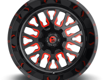 Aluminum Wheels 20X9 Stroke D612 5 On 114.3/5 On 127 Gloss Red/Milled 78.1 Bore 1 Offset Fuel Off Road Wheels
