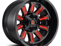 Aluminum Wheels 20X12 Hardline D621 5 On 114.3/5 On 127 Gloss Black/Candy Red 78.1 Bore -44 Offset Fuel Off Road Wheels