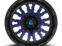 Aluminum Wheels 20X12 Stroke D645 5 On 114.3/5 On 127 Gloss Blue/Milled 78.1 Bore -43 Offset Fuel Off Road Wheels