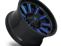 Aluminum Wheels 18X9 Hardline D646 5 On 114.3/5 On 127 Gloss Black/Candy Blue 78.1 Bore 1 Offset Fuel Off Road Wheels