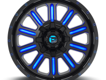 Aluminum Wheels 18X9 Hardline D646 5 On 114.3/5 On 127 Gloss Black/Candy Blue 78.1 Bore 1 Offset Fuel Off Road Wheels
